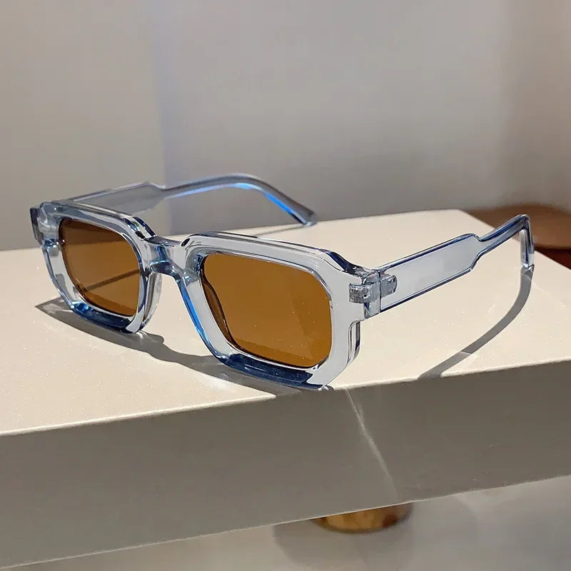 Saint-Tropez Blue – Retro Square Sunglasses