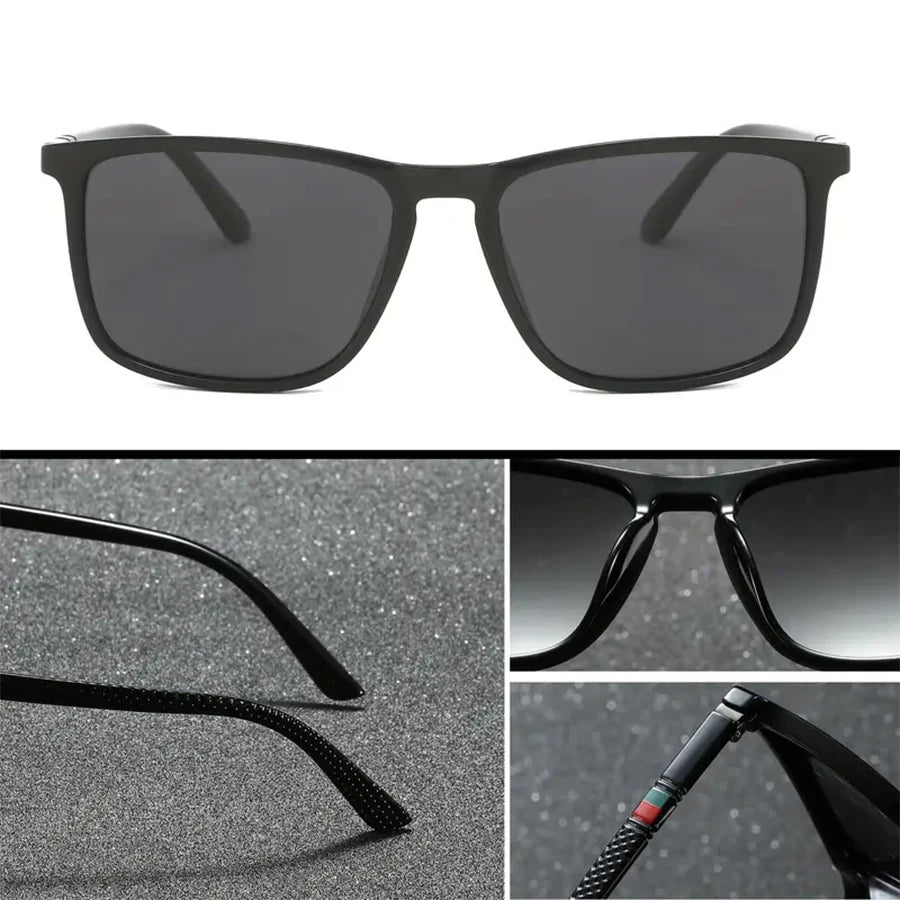 Hindfield Manhattan Black – Rectangular Sunglasses