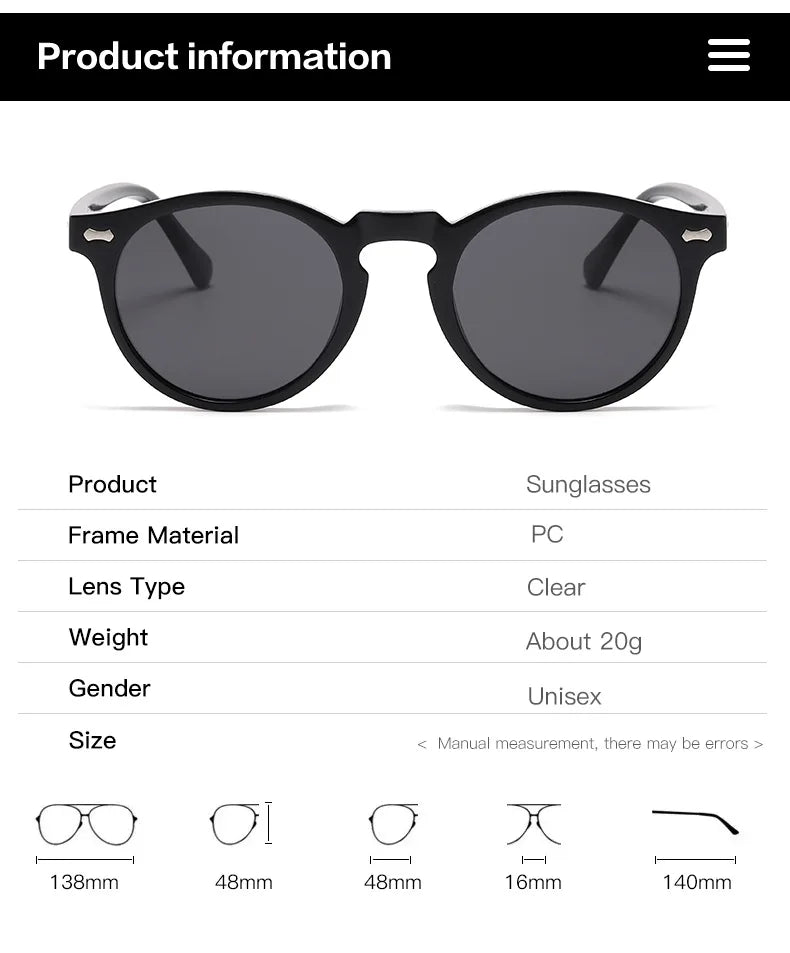 Shengmeiyu Riviera Tea – Round Polarized Sunglasses