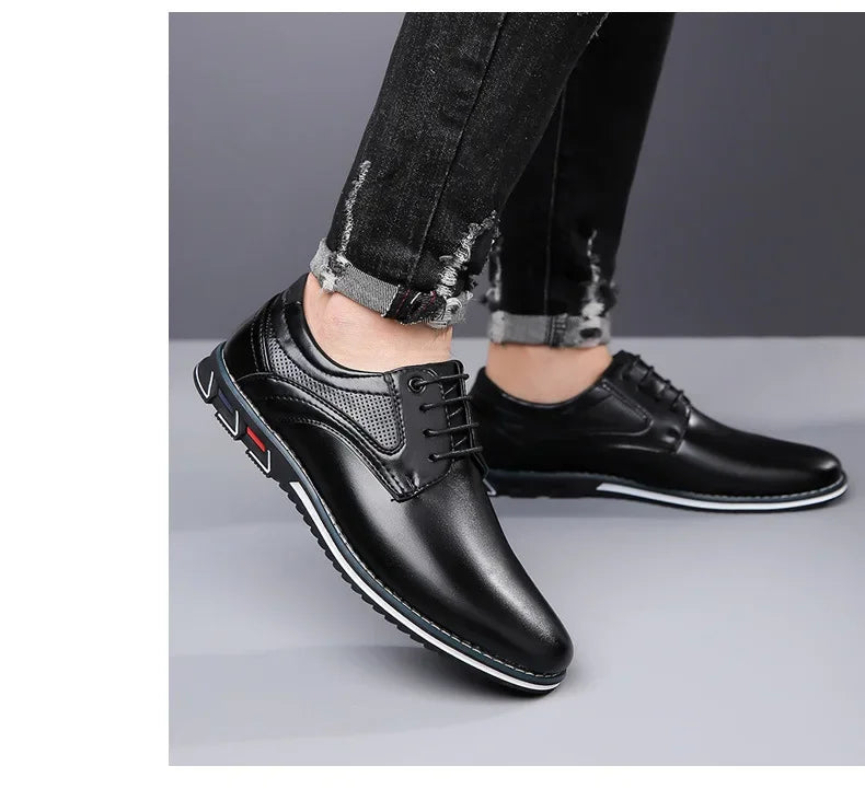 Men’s Casual Leather Shoes – Comfortable and Versatile Design