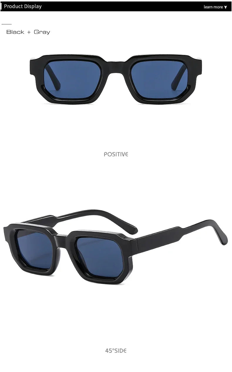 Saint-Tropez Blue – Retro Square Sunglasses