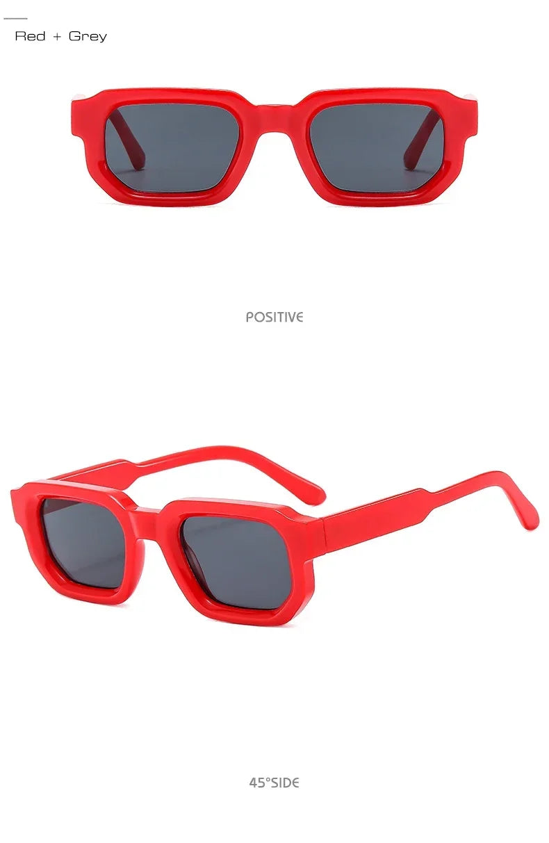 Saint-Tropez Blue – Retro Square Sunglasses