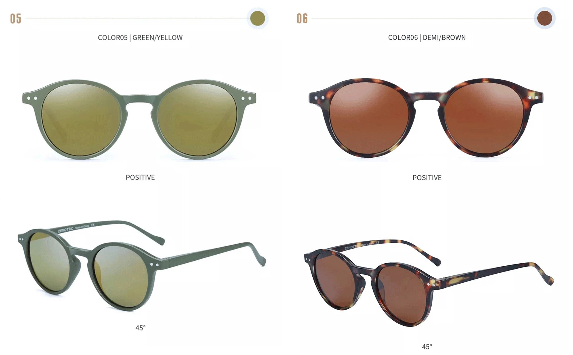 Zenottic Riviera – Round Polarized Sunglasses