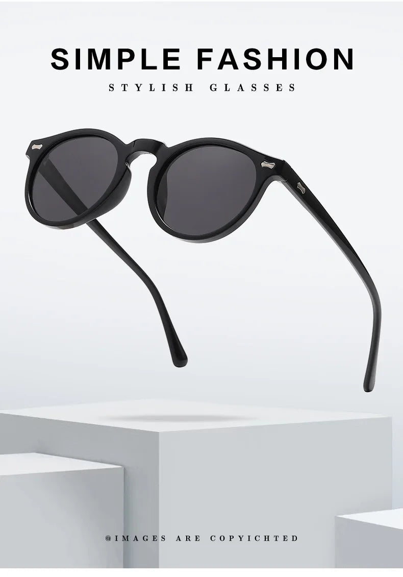 Shengmeiyu Riviera Tea – Round Polarized Sunglasses