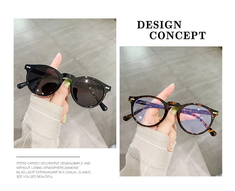Shengmeiyu Riviera Tea – Round Polarized Sunglasses