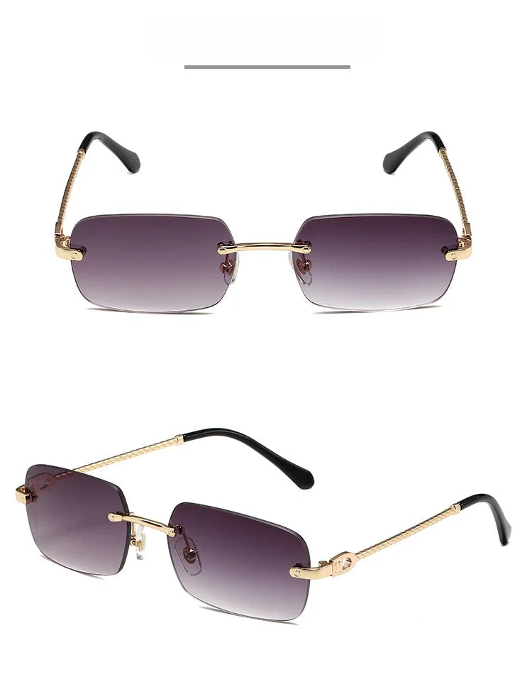 Golden Horizon – Geometric Mini Sunglasses