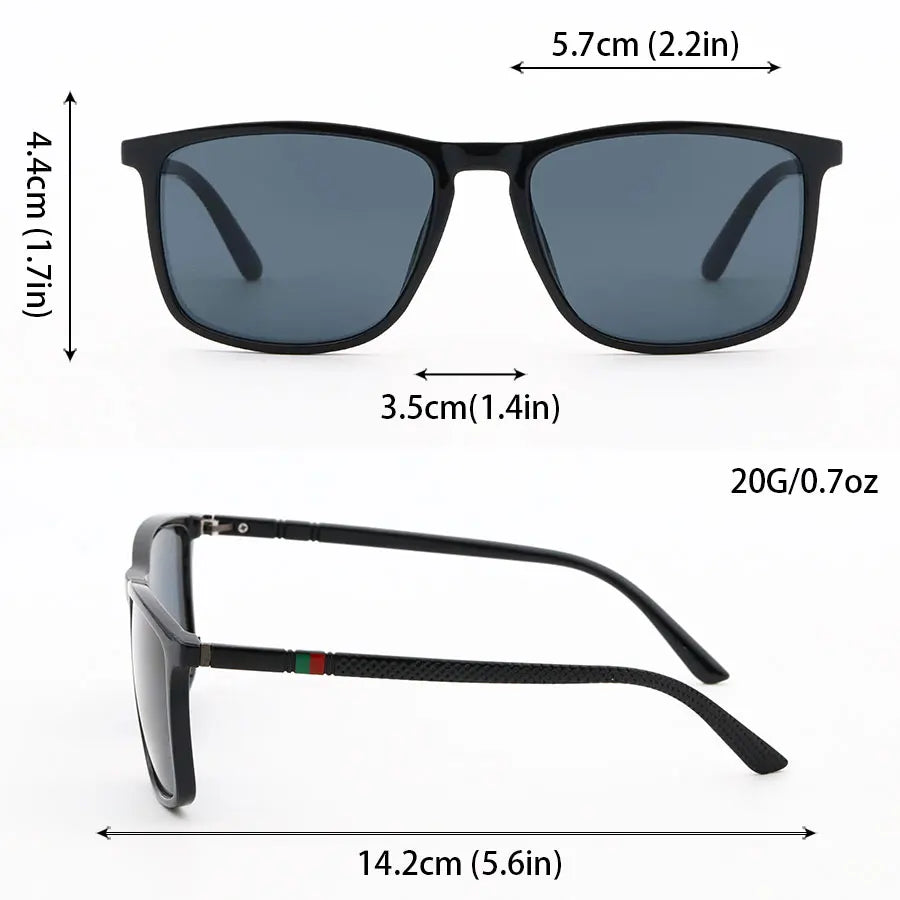 Hindfield Manhattan Black – Rectangular Sunglasses