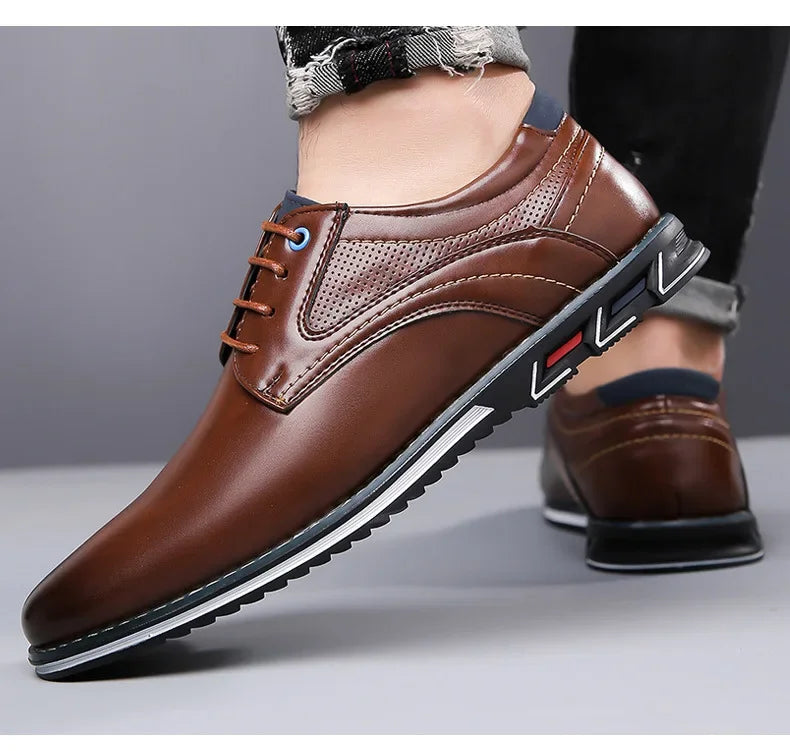 Men’s Casual Leather Shoes – Comfortable and Versatile Design