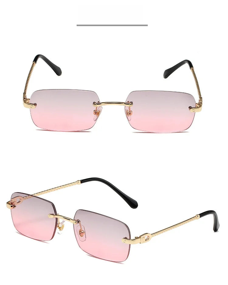 Golden Horizon – Geometric Mini Sunglasses