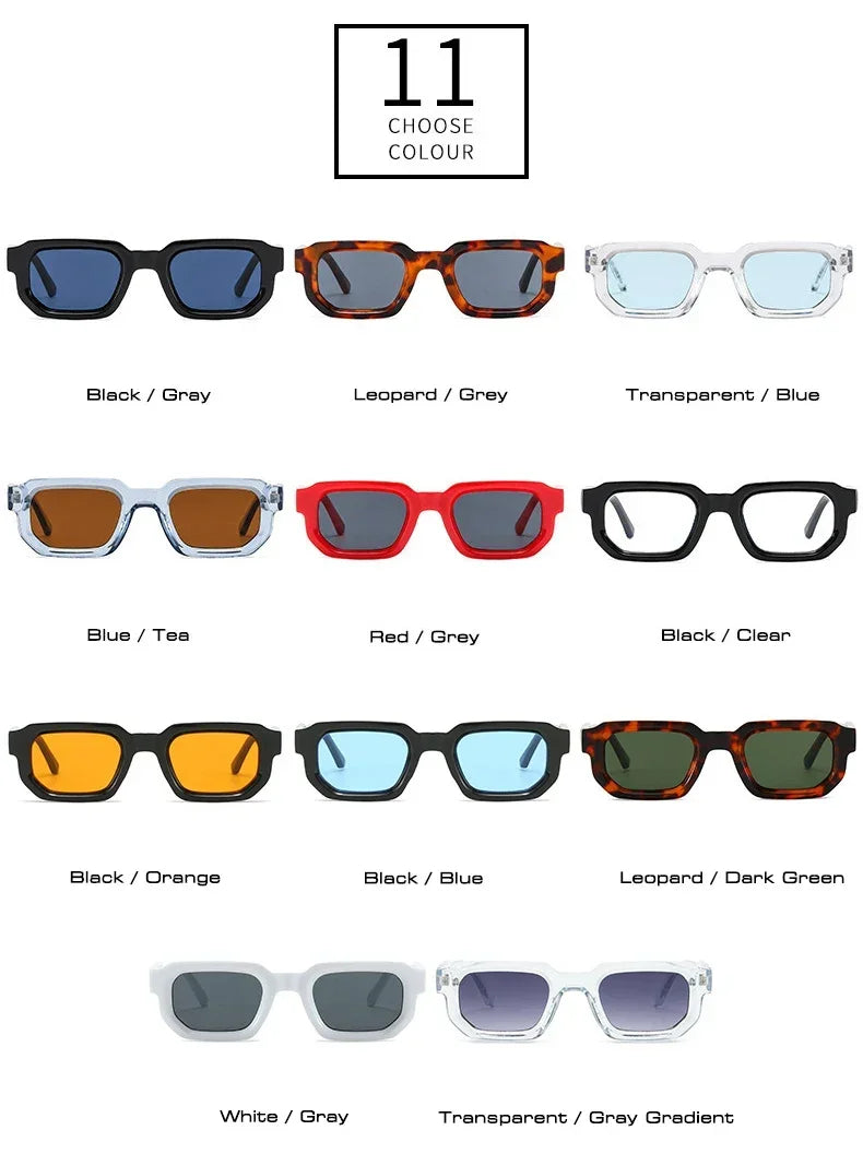 Saint-Tropez Blue – Retro Square Sunglasses