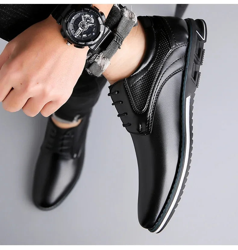 Men’s Casual Leather Shoes – Comfortable and Versatile Design