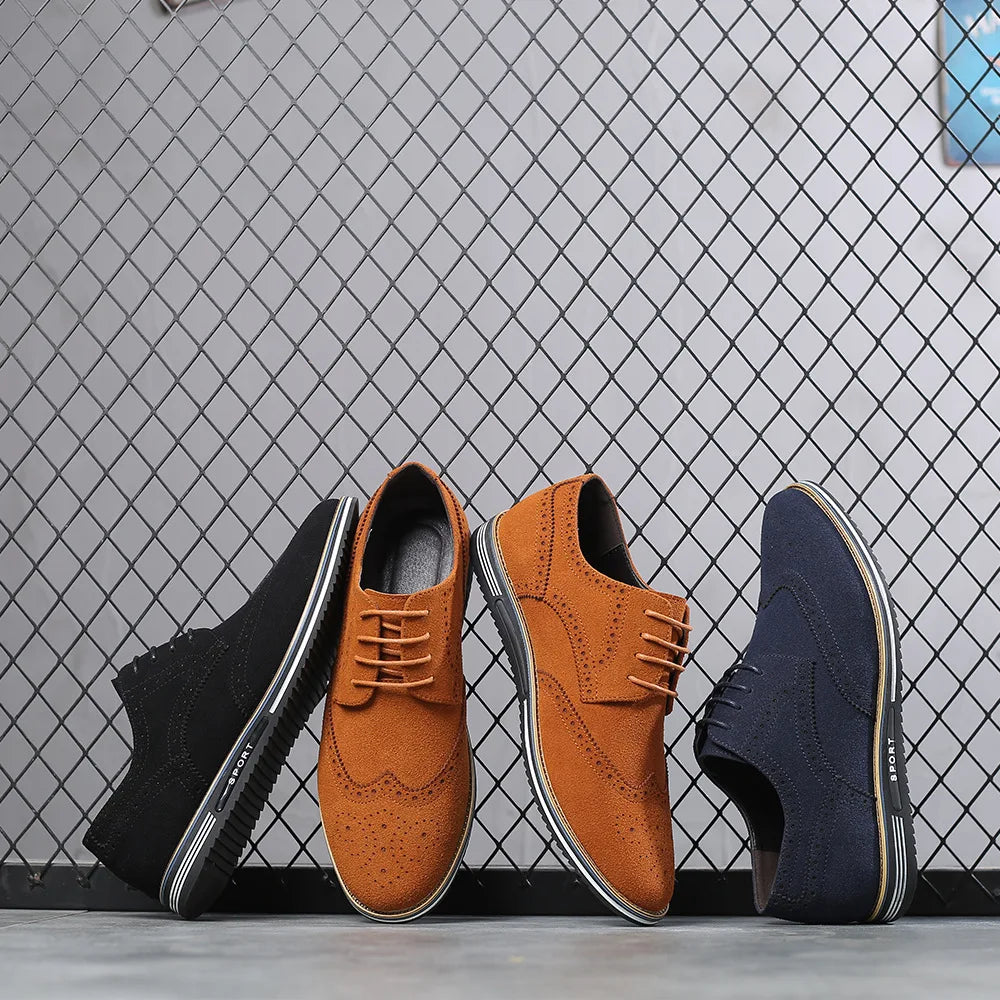 Men’s Basic Leather Casual Shoes – Versatile Everyday Wear
