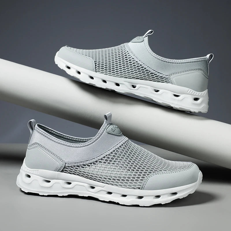 Men’s Ultra Comfortable Walking Shoes – Breathable Slip-On Design