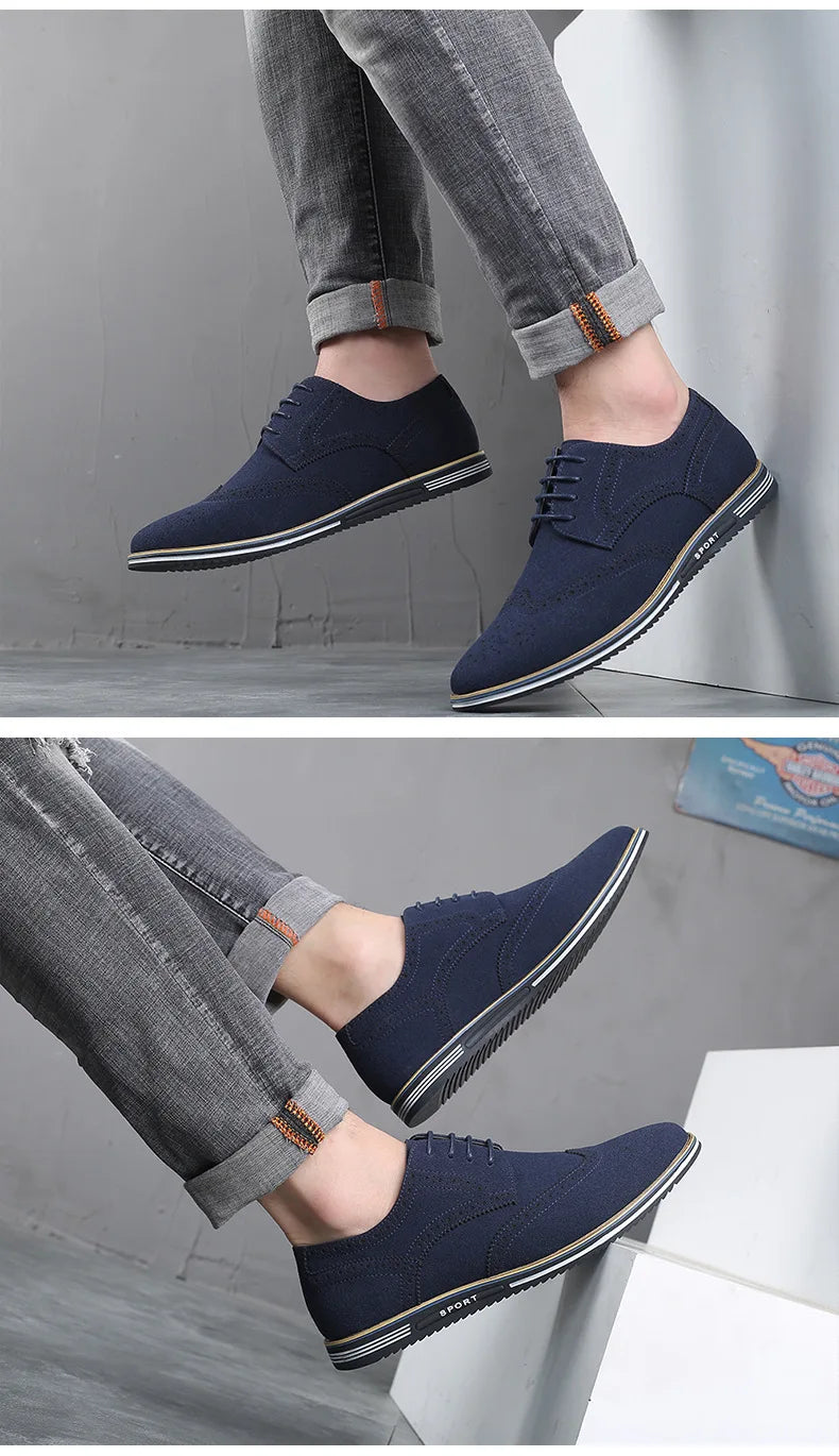 Men’s Basic Leather Casual Shoes – Versatile Everyday Wear