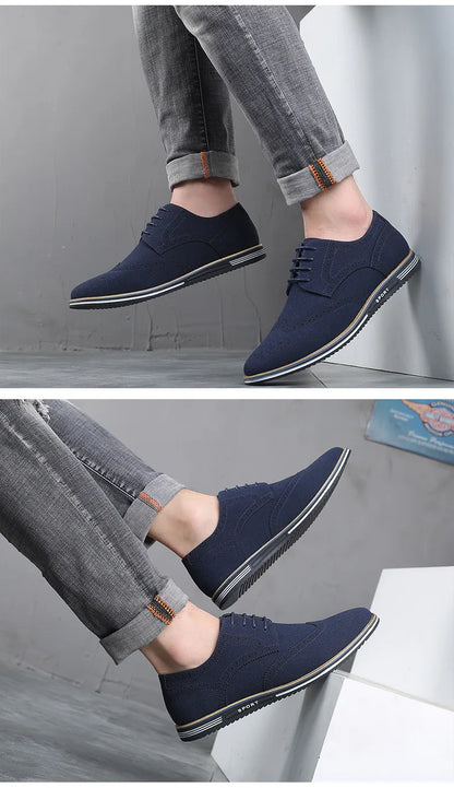 Men’s Basic Leather Casual Shoes – Versatile Everyday Wear