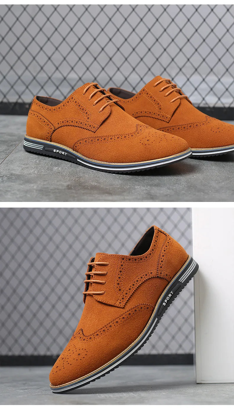 Men’s Basic Leather Casual Shoes – Versatile Everyday Wear