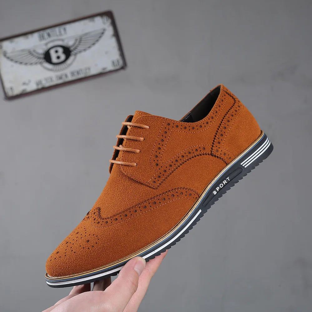 Men’s Basic Leather Casual Shoes – Versatile Everyday Wear