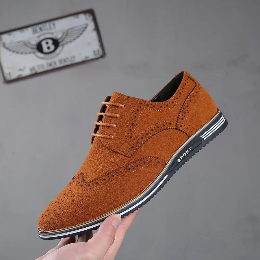 Men’s Basic Leather Casual Shoes – Versatile Everyday Wear