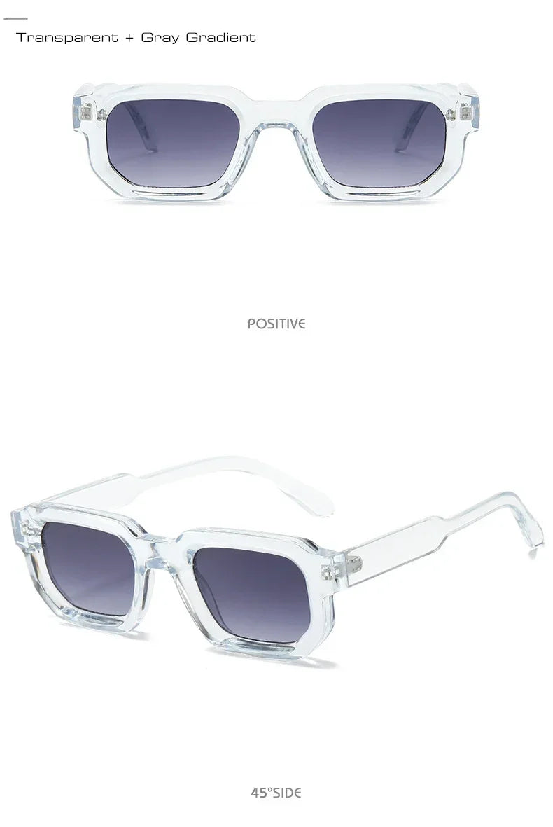Saint-Tropez Blue – Retro Square Sunglasses