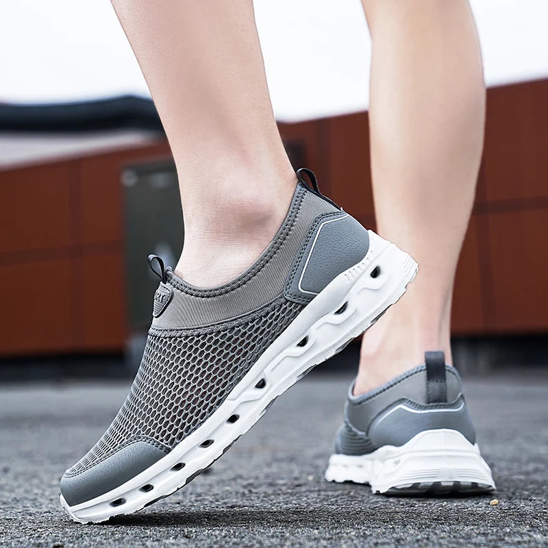 Men’s Ultra Comfortable Walking Shoes – Breathable Slip-On Design