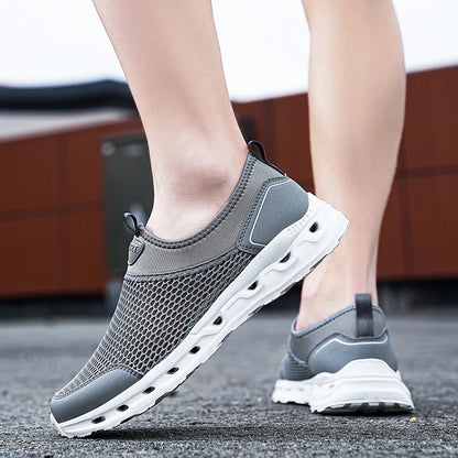 Men’s Ultra Comfortable Walking Shoes – Breathable Slip-On Design