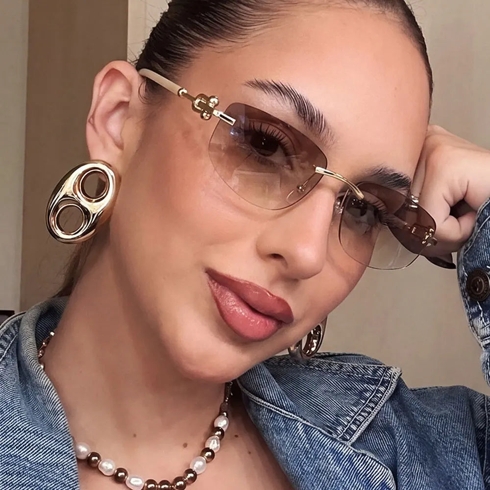 Salutami Milano Prism – Frameless Irregular Sunglasses