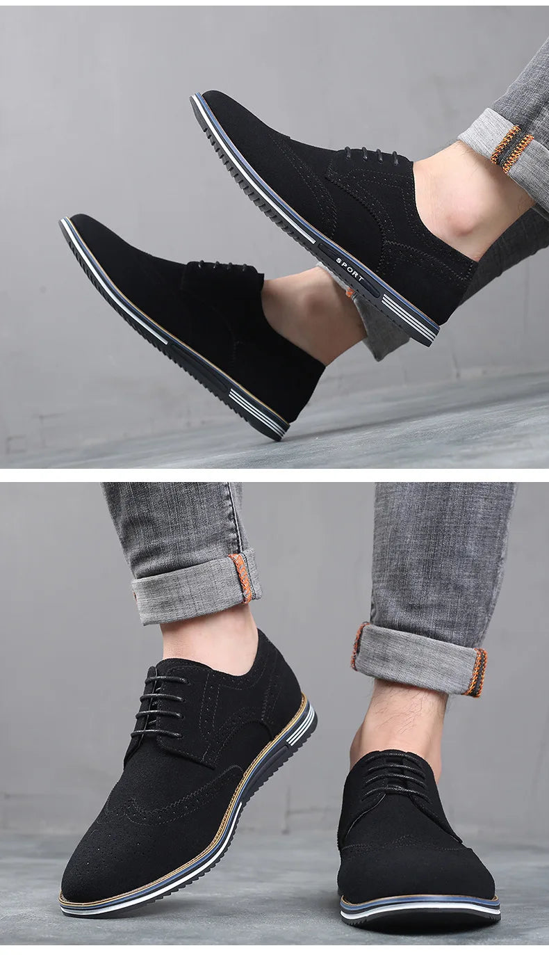 Men’s Basic Leather Casual Shoes – Versatile Everyday Wear