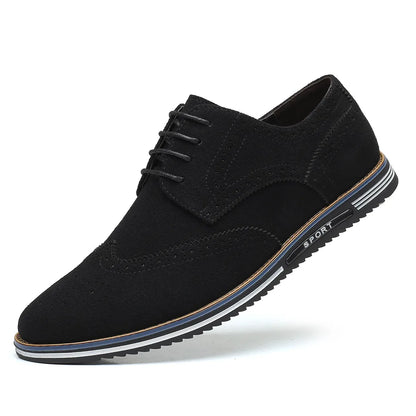 Men’s Casual Leather Shoes with Lace-Up – Daily Comfort and Style