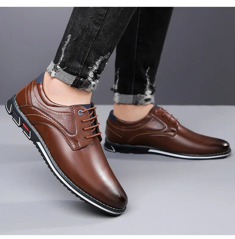 Men’s Casual Leather Shoes – Comfortable and Versatile Design