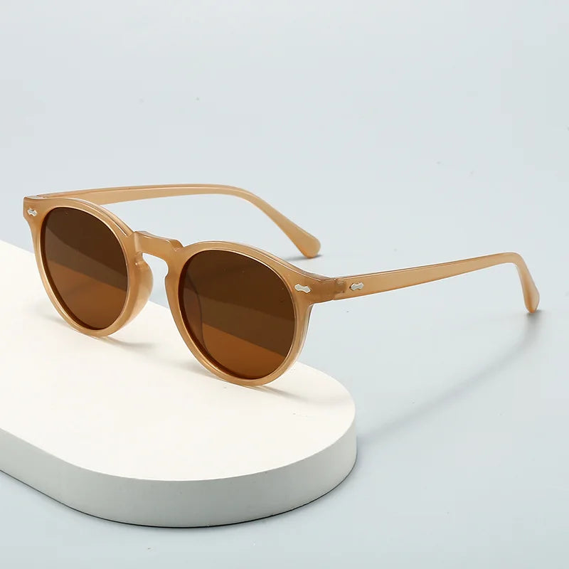Shengmeiyu Riviera Tea – Round Polarized Sunglasses