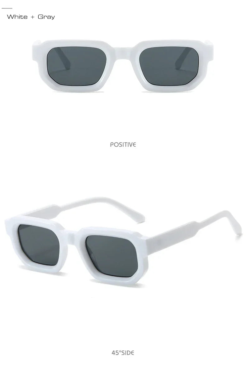 Saint-Tropez Blue – Retro Square Sunglasses