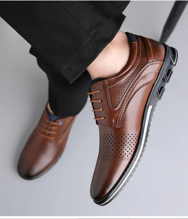 Men’s Casual Leather Shoes – Comfortable and Versatile Design