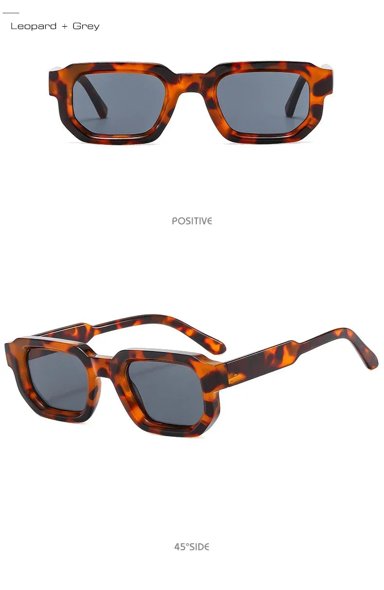 Saint-Tropez Blue – Retro Square Sunglasses