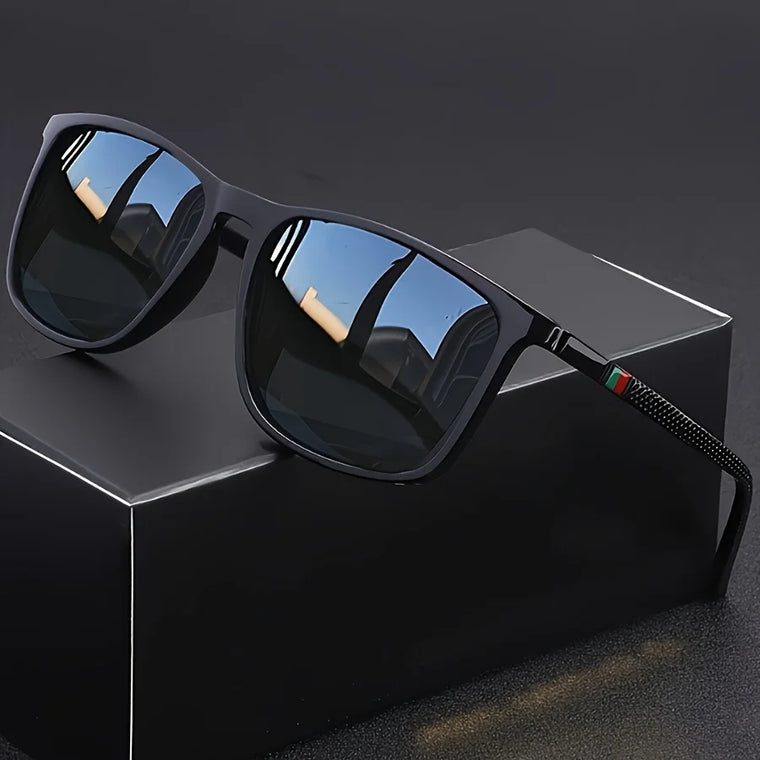 Hindfield Manhattan Black – Rectangular Sunglasses