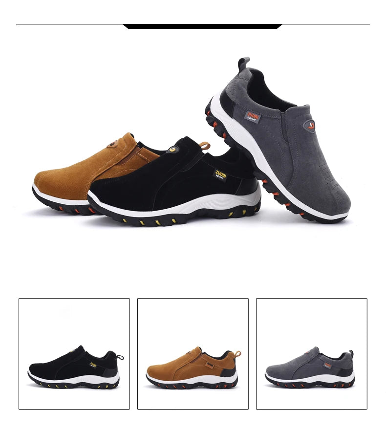 Men’s Leather Loafers Slip-On – Lightweight and Breathable Comfort