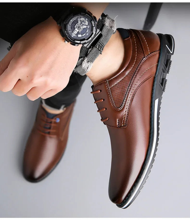 Men’s Casual Leather Shoes – Comfortable and Versatile Design