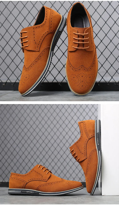 Men’s Basic Leather Casual Shoes – Versatile Everyday Wear