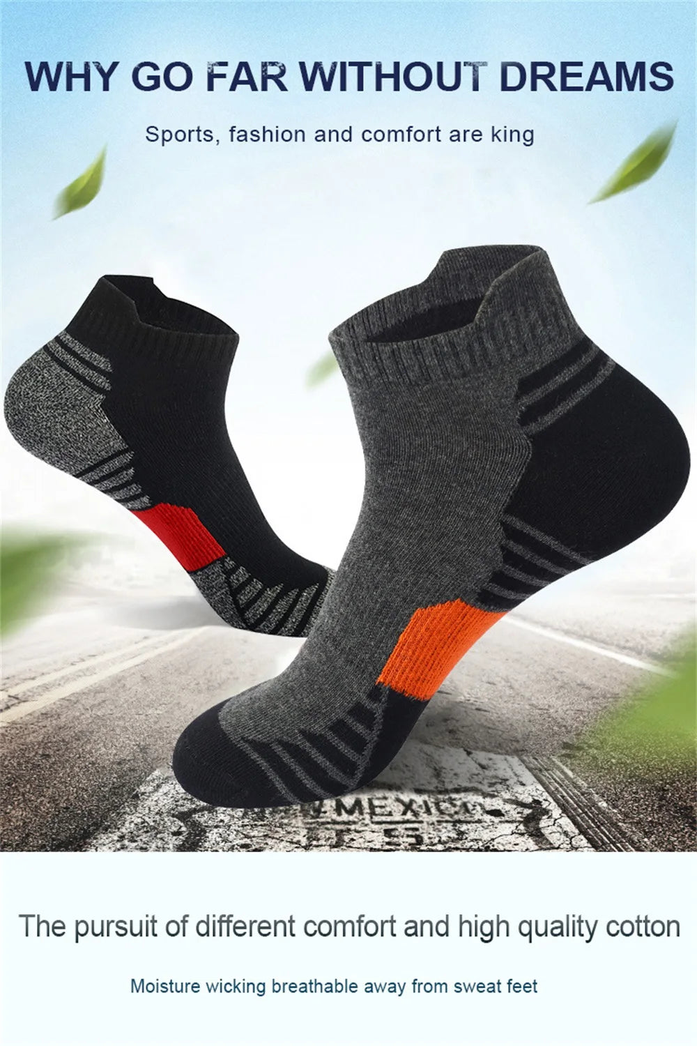 Men’s Comfortable Support Socks – Casual Style and Breathable Fit