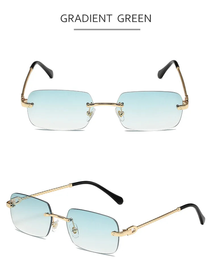 Golden Horizon – Geometric Mini Sunglasses