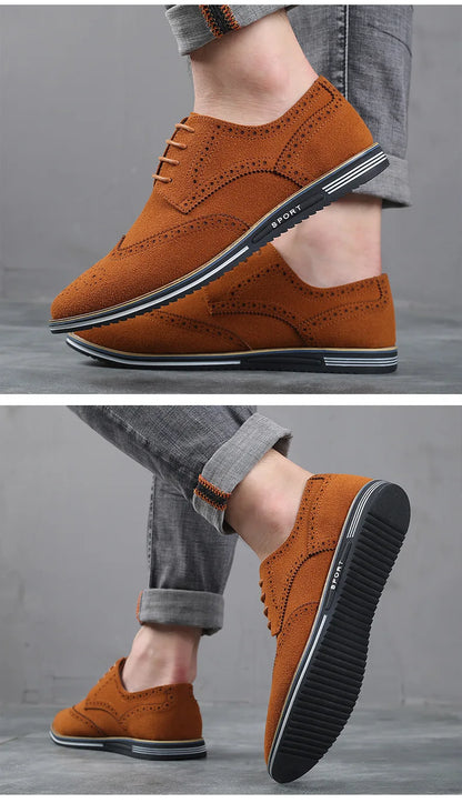 Men’s Basic Leather Casual Shoes – Versatile Everyday Wear