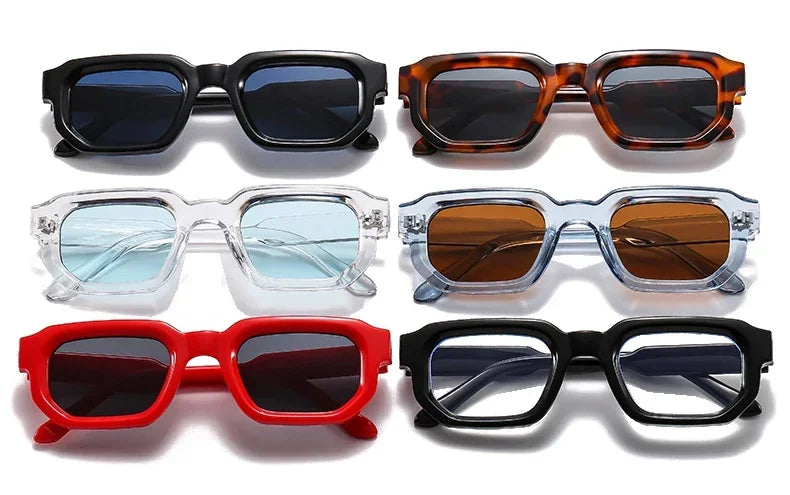 Saint-Tropez Blue – Retro Square Sunglasses