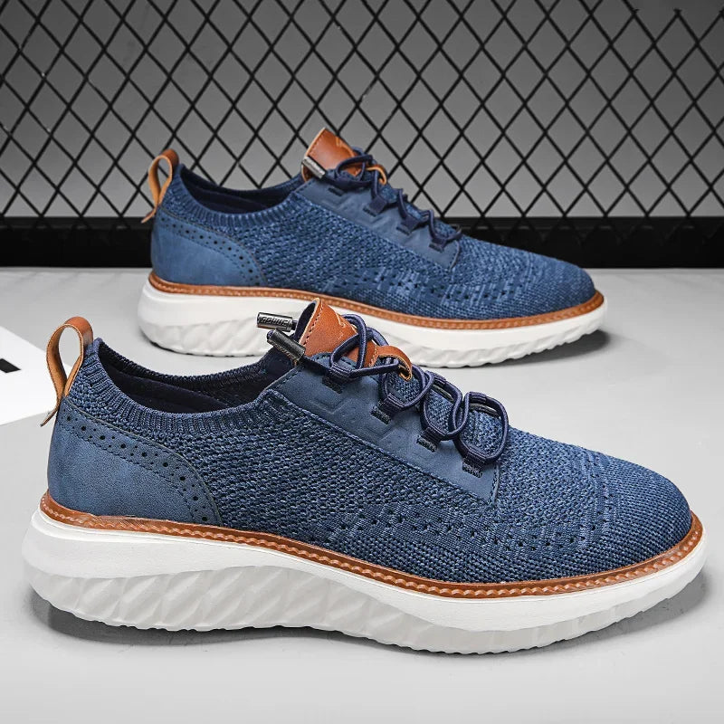 Men’s Lightweight Casual Shoes – Breathable Mesh and Rubber Sole