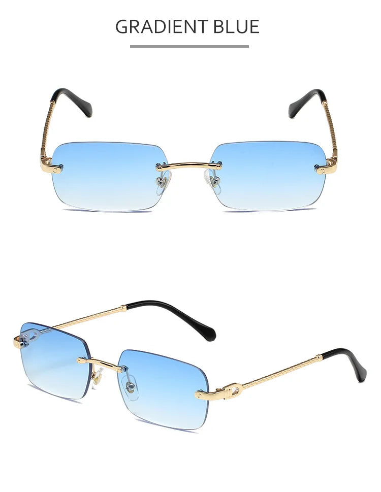 Golden Horizon – Geometric Mini Sunglasses