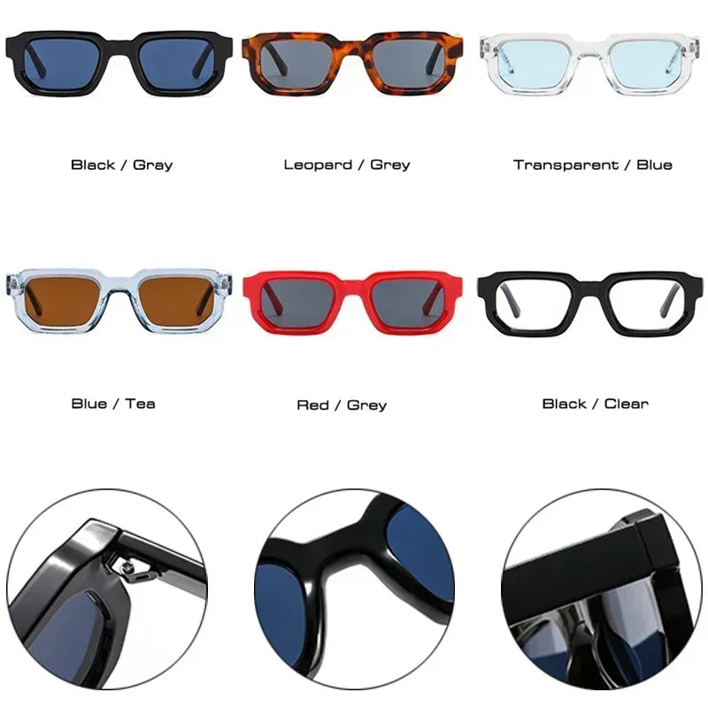 Saint-Tropez Blue – Retro Square Sunglasses