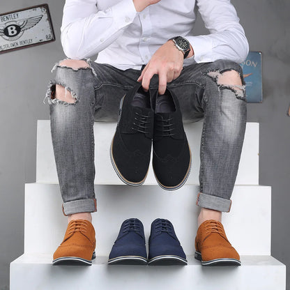 Men’s Basic Leather Casual Shoes – Versatile Everyday Wear