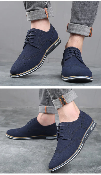 Men’s Basic Leather Casual Shoes – Versatile Everyday Wear