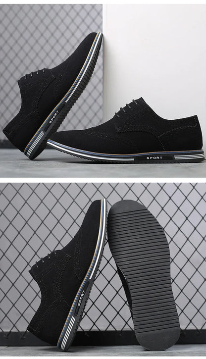 Men’s Basic Leather Casual Shoes – Versatile Everyday Wear