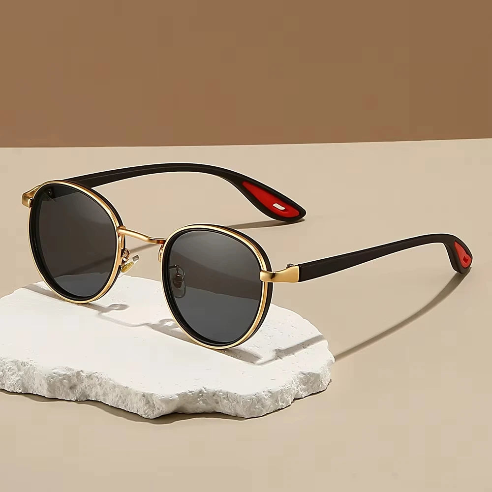 Klassnum Roma Noir – Vintage Round Sunglasses