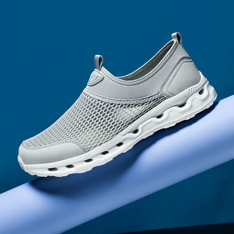Men’s Ultra Comfortable Walking Shoes – Breathable Slip-On Design