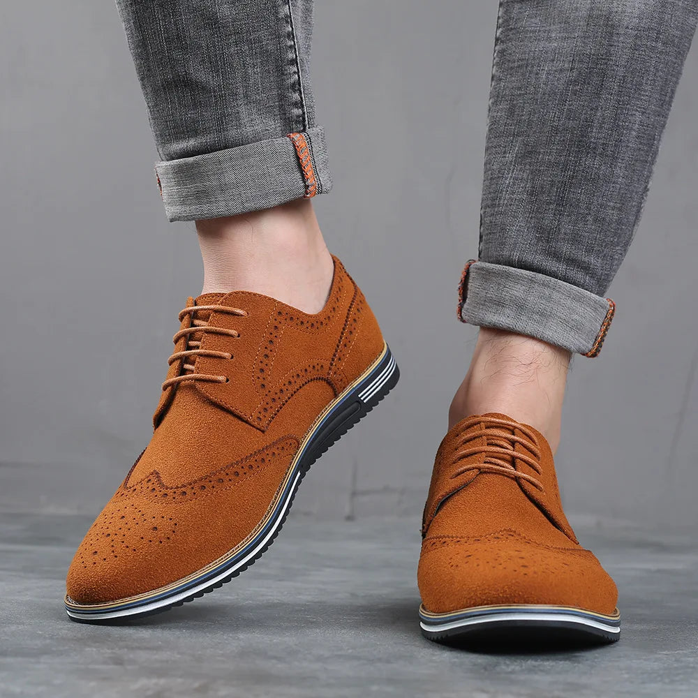 Men’s Basic Leather Casual Shoes – Versatile Everyday Wear